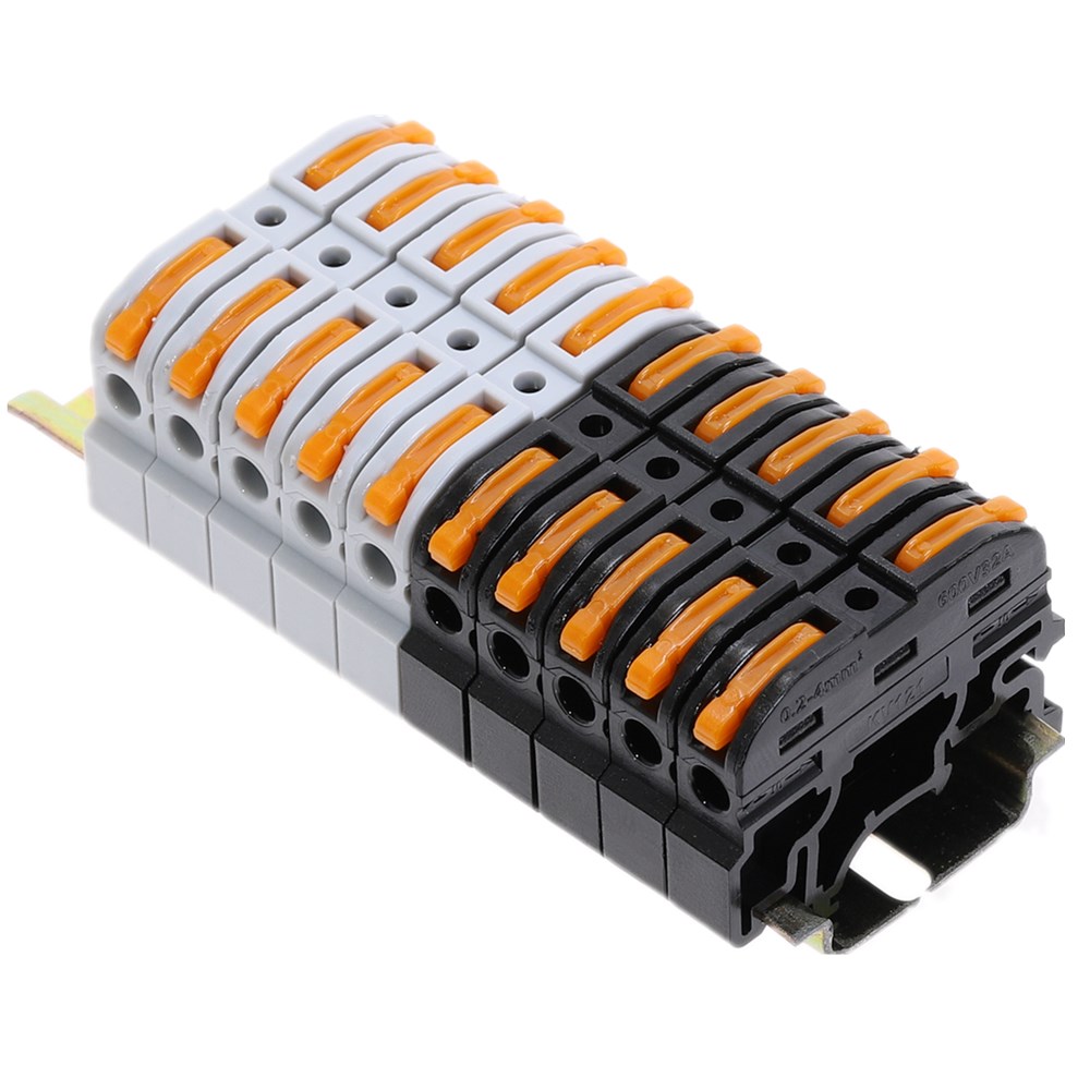 5/10Pcs PCT 211 Din Rail Fast Connection Terminal Press Wire Splicing ...