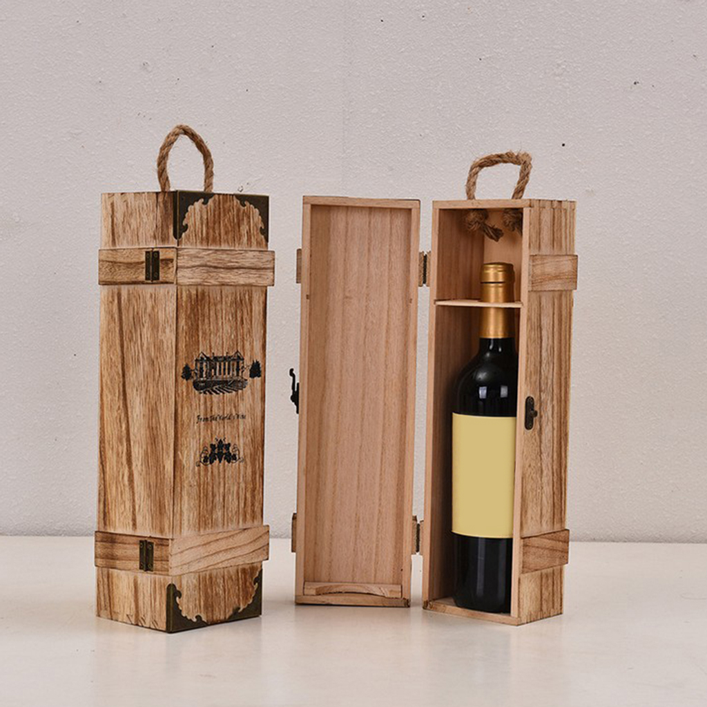 wooden wine box storage gift box general purpose wine packagi