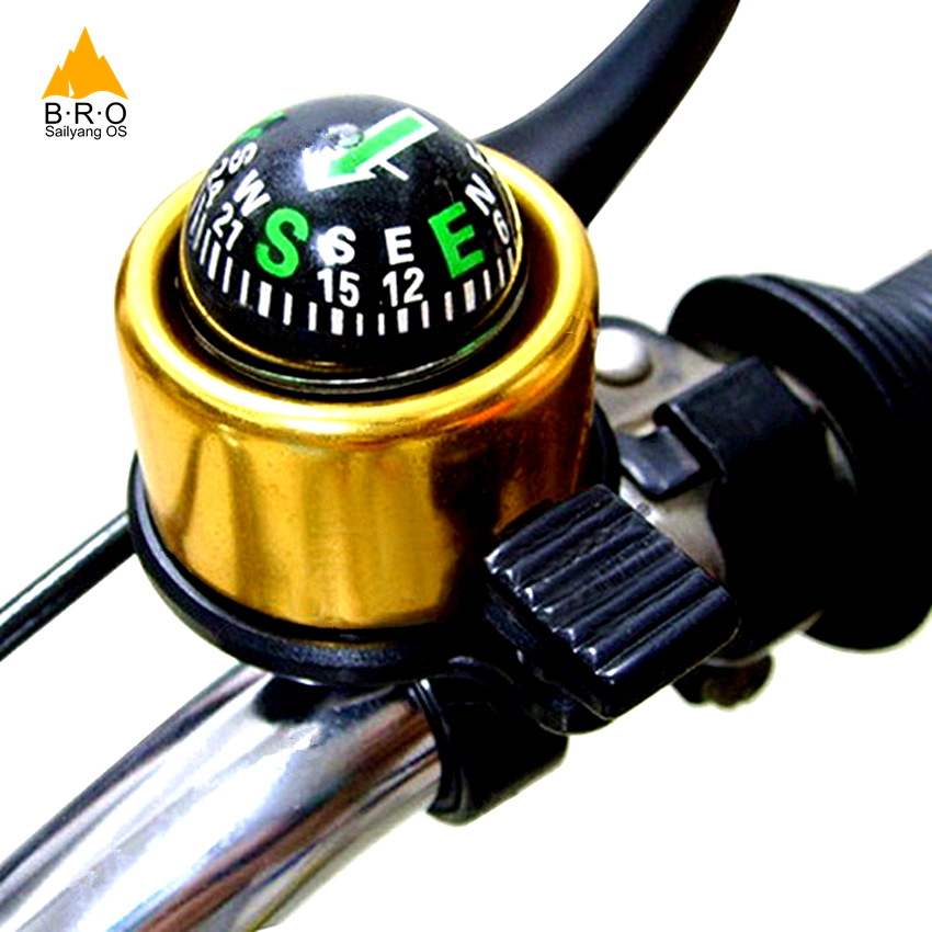 Touch Button with Loud Ring Metal Plastic MTB Cycling Alarm Compass with Guide Bicycle Bell,Mountain Bike Bicycle Bell Horn One