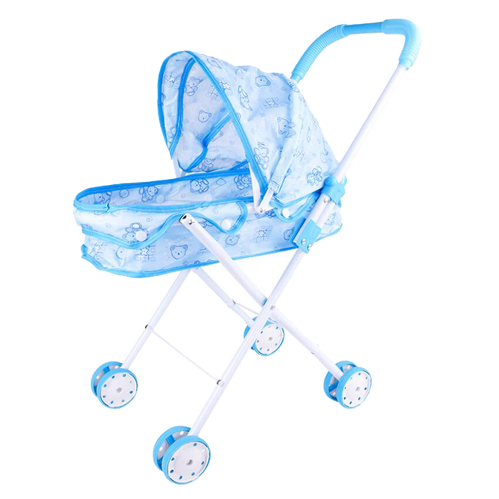 blue baby doll stroller