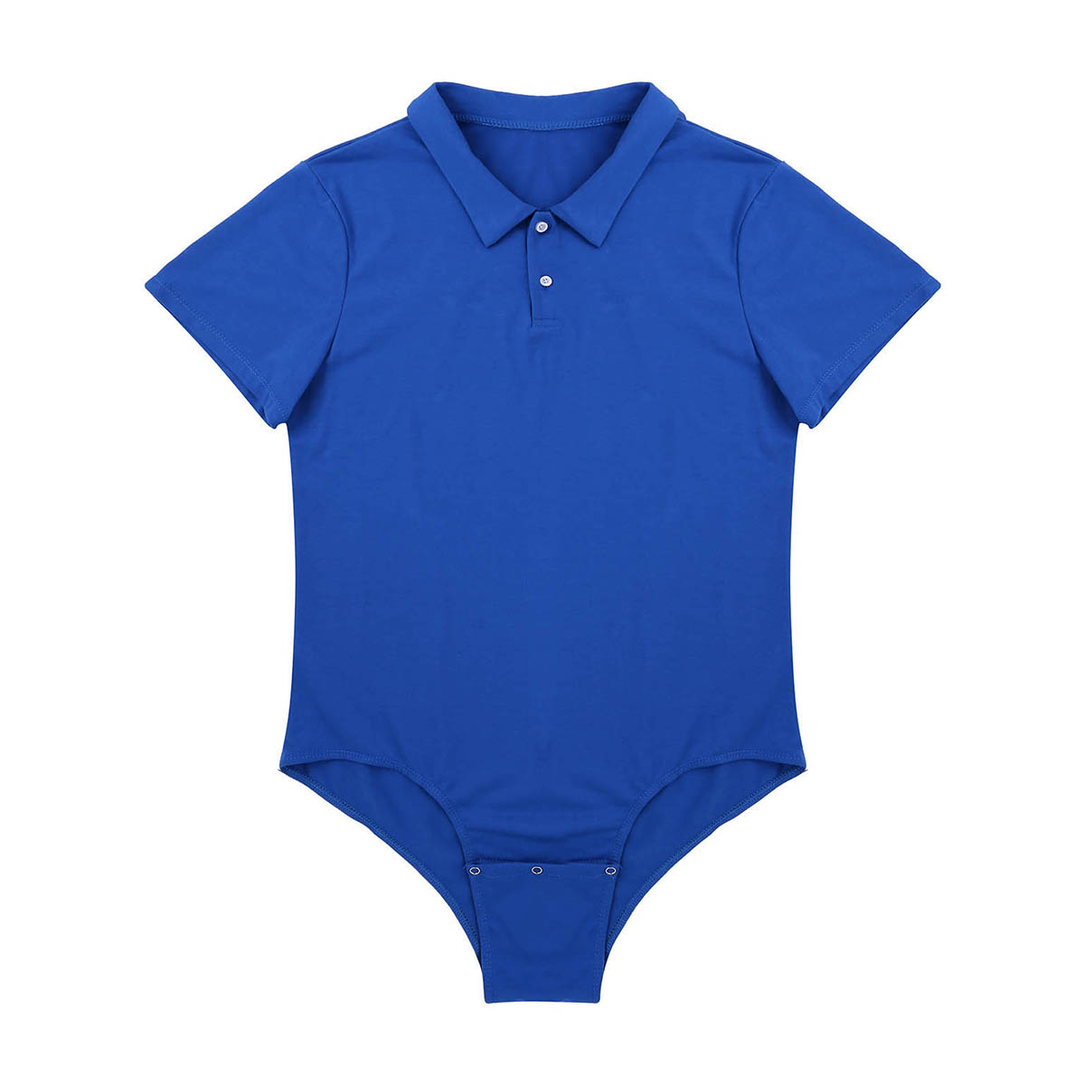 Description Picture 6 of itemSexy Mens Lingerie Diaper Lovers Adult Babies Shirt Bodysuit Short Sleeve Turn-down Collar Press Button Crotch Romper Pajamas