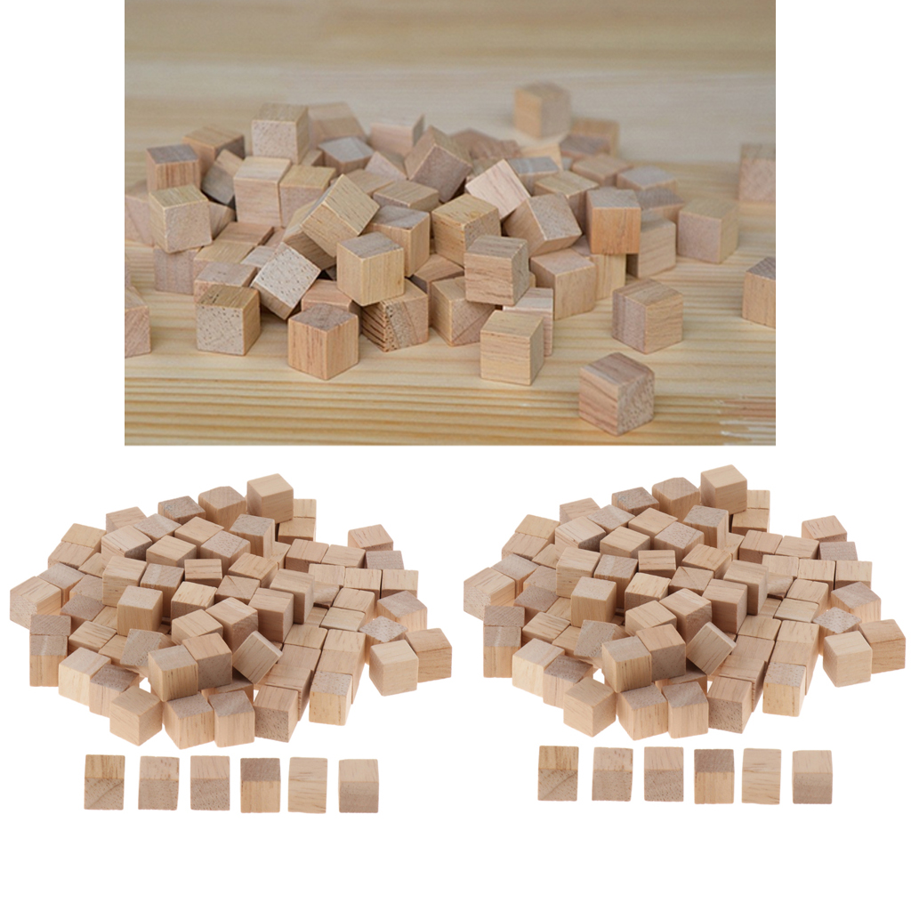 Lots 1000 Early Baby Gift Wood Square Cubes Bricks Maths Craft Diy Projects Gift 