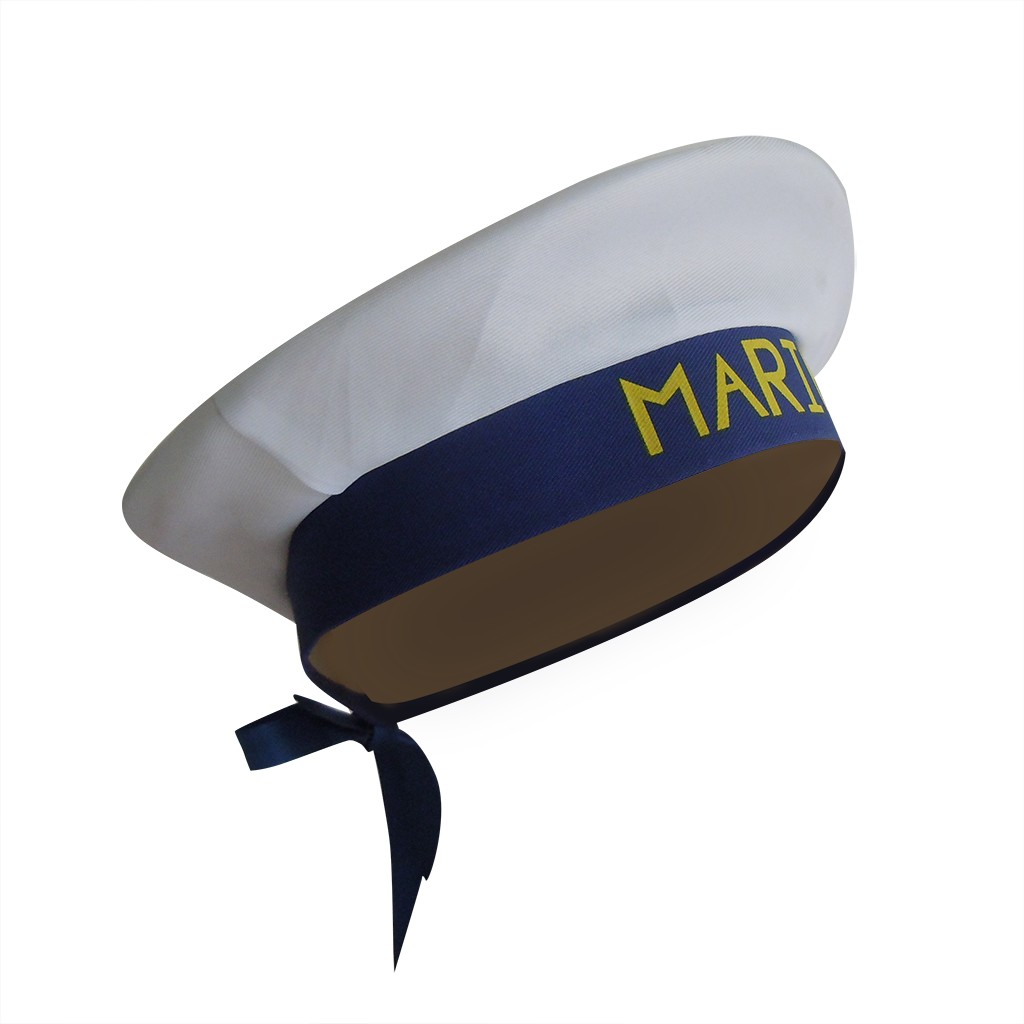 Nuevo Blanco Adulto Yate Barco Capitán Sombrero Sombrero de Satén Azul Marino Gorra Marinero Vestido de fantasía