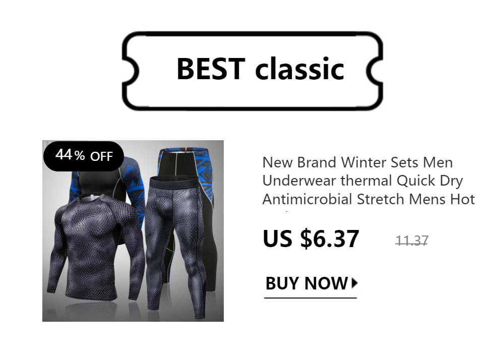 Description Picture 4 of itemMens Winter Sport Thermal Underwear Sets Men Compression  Long Johns  Brand Quick Dry Sweat Thermo Men Sportswear Running Tights