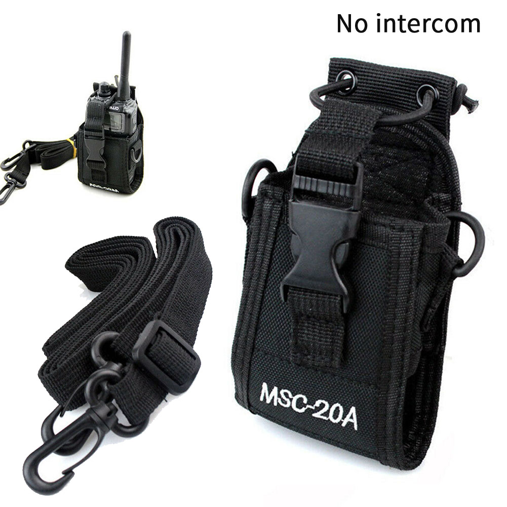 20a Nylon Msc-20a Estuche de Radio Soporte de Nylon Correa Ajustable Interfono port/átil Funda Accesorios para walkie-talkies Color: Negro
