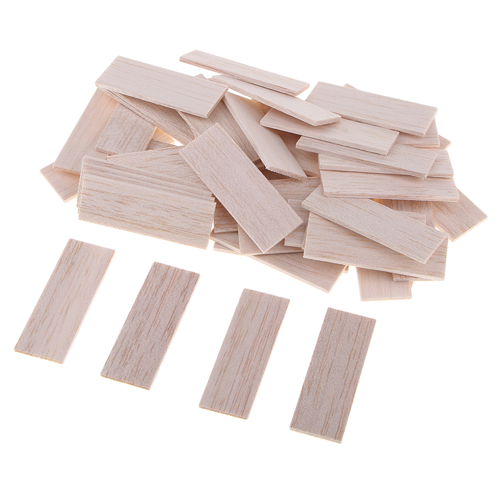 Description Picture 4 of itemRectangular Natural Round Balsa Wood Stick Woodcraft Flat Dowel for Kid Model Making DIY Craft Home Wedding Party Decoration