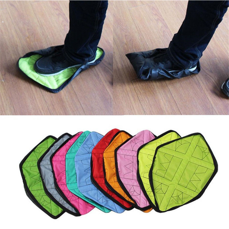 10 Pair Reusable Automatic Overshoes Shoe Covers Sock Auto-Package Shoe Covers 