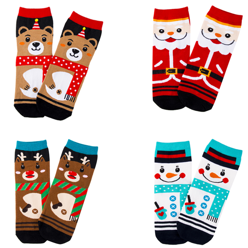 cotton socks christmas santa claus gift kids unisex xmas funny