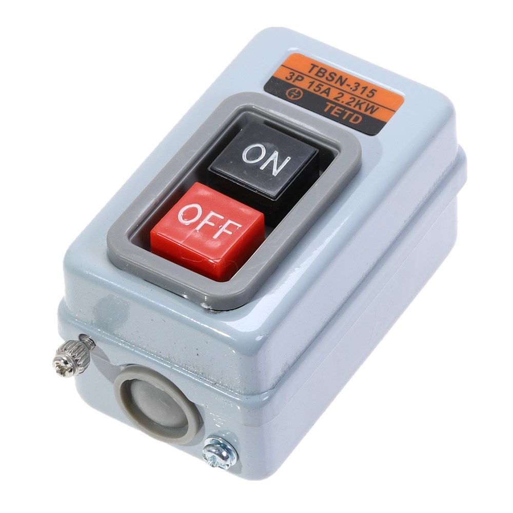 2 posición de tres fases de encendido y apagado bloqueo interruptor de botón AC500V 15AMP