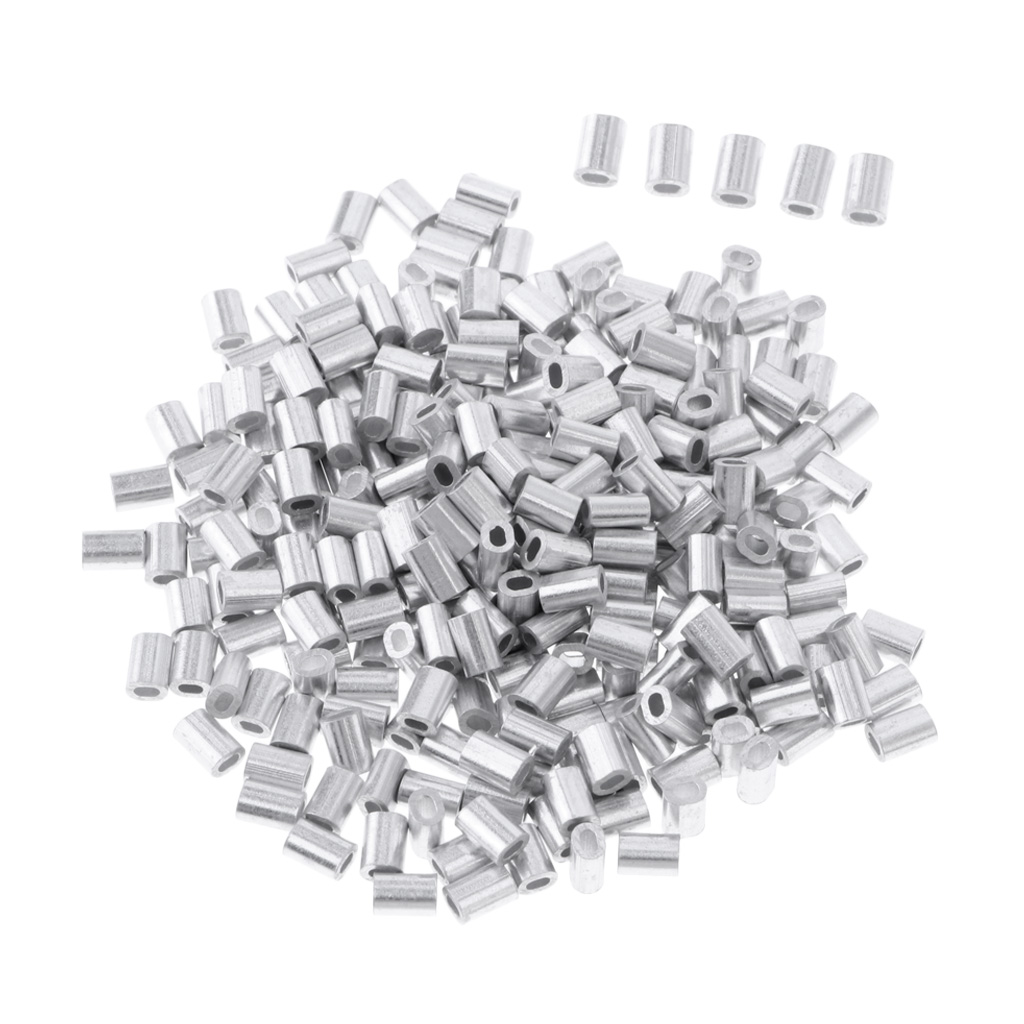 Description Picture 5 of item100Pcs Aluminum Fishing Crimp Sleeves Barrel Crimping Loop Sleeve Fishing Line Crimping Tube Connector Accessories 0.8-1.5mm