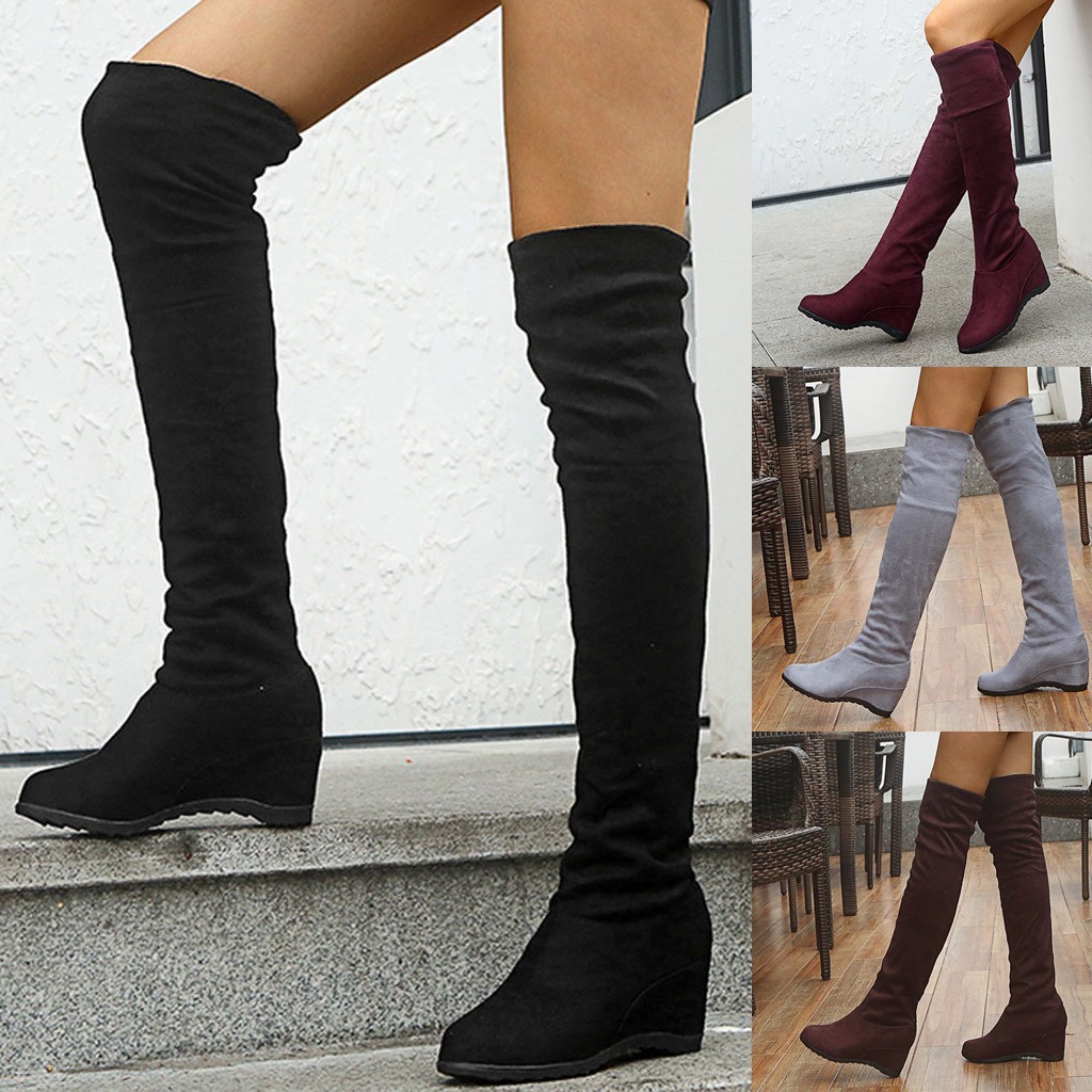 Knee high elastic boots Clearance