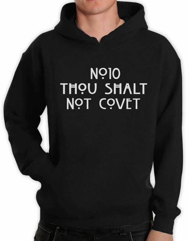 thou shalt not covet - ten commandments hoodie hotel horrors