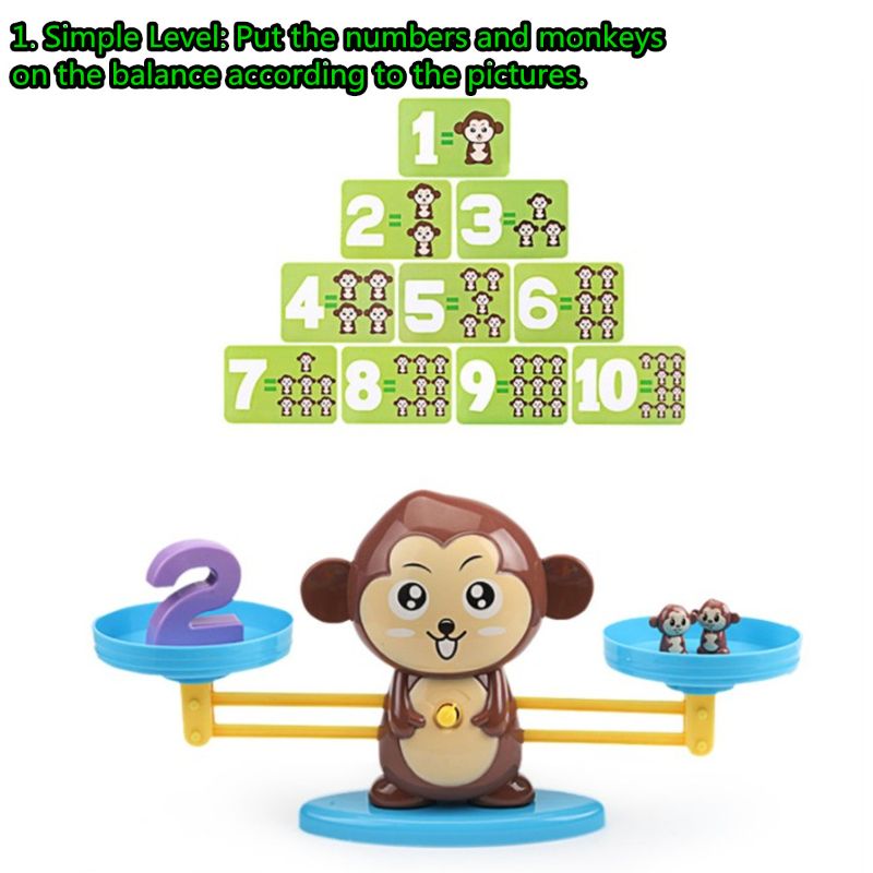 Monkey Balance Educational Math Game For Kids To Learn Counting