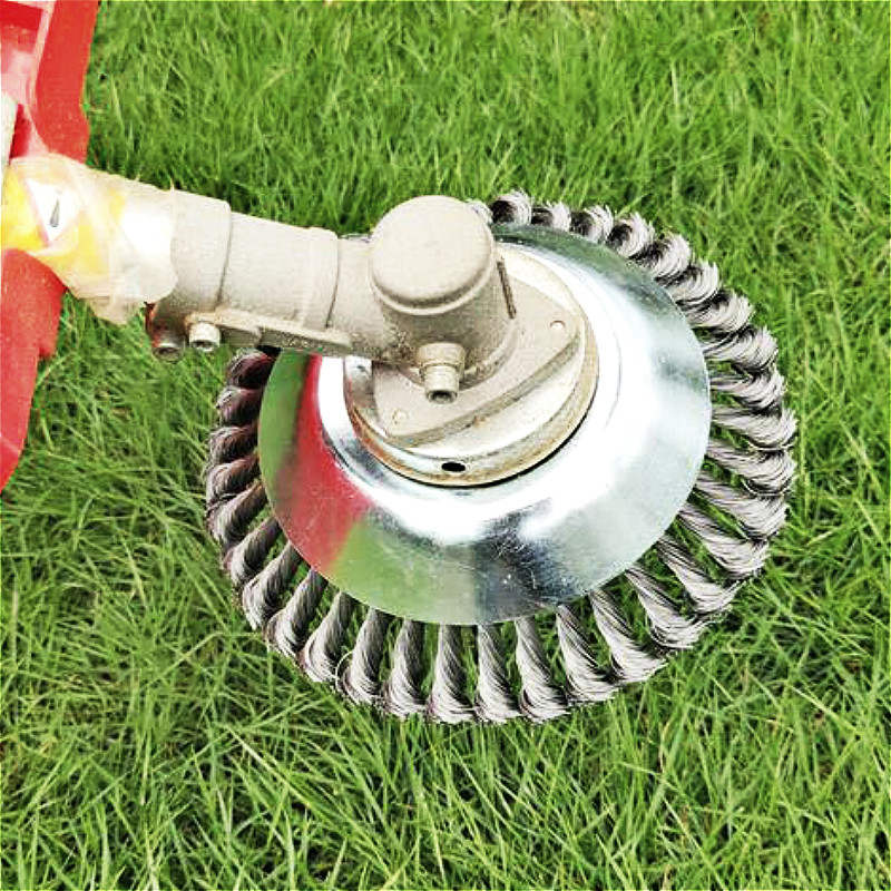 Details about   8" Weed Brush Steel Wire Grout Trimmer Head Grass Cutter Weeding Lawn Mower 