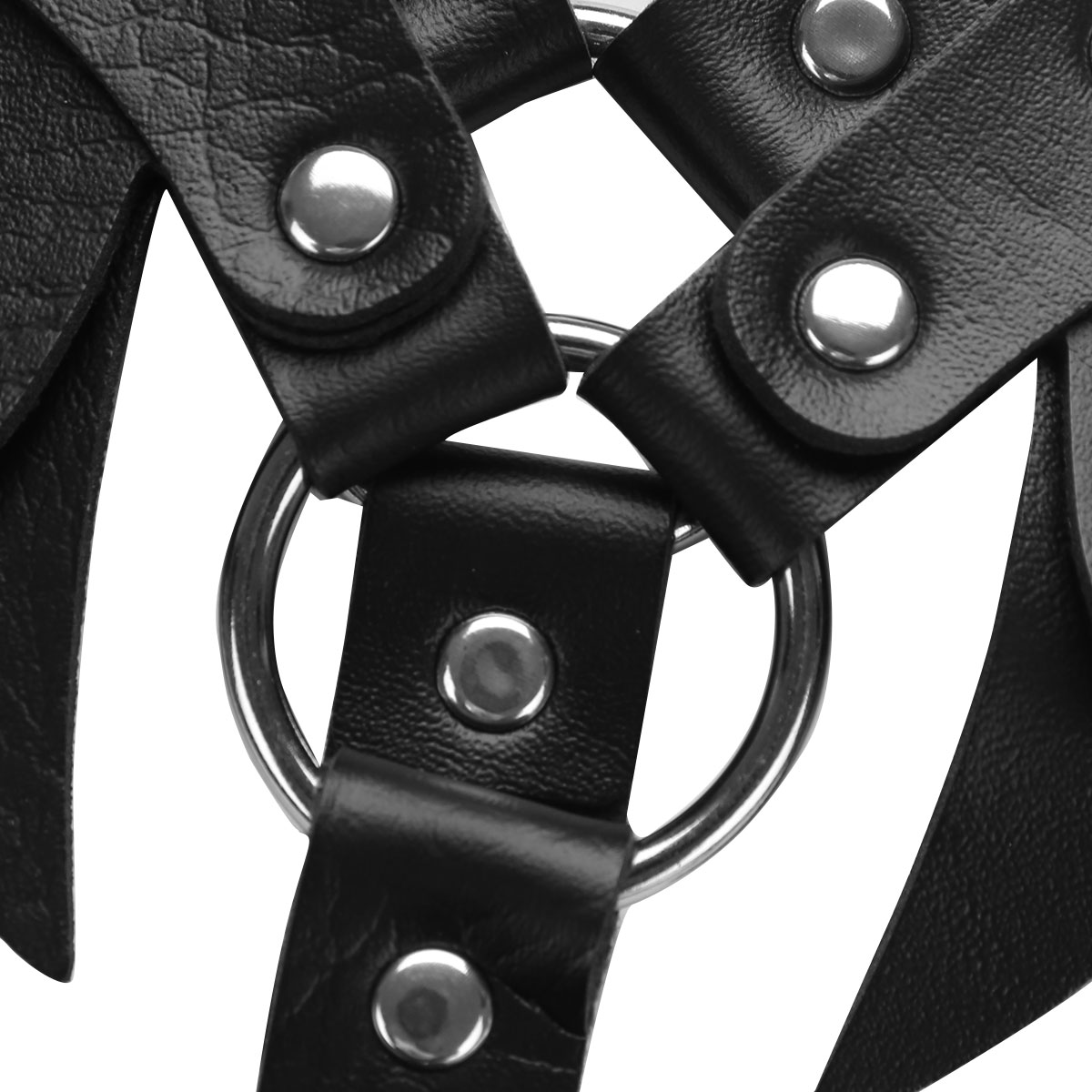 Freebily Womens Punk PU Leather Body Waist Harness Garter Adjustable Waist Leg Cincher Suspenders Cage Belt