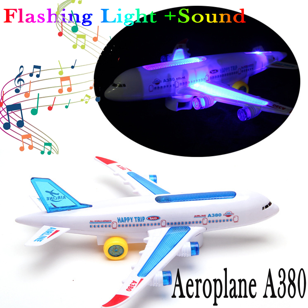 18" AIRBUS A380 AIRLINES ELECTRIC TOY WITH LIGHTS SOUNDS AEROPLANE US SELLER 
