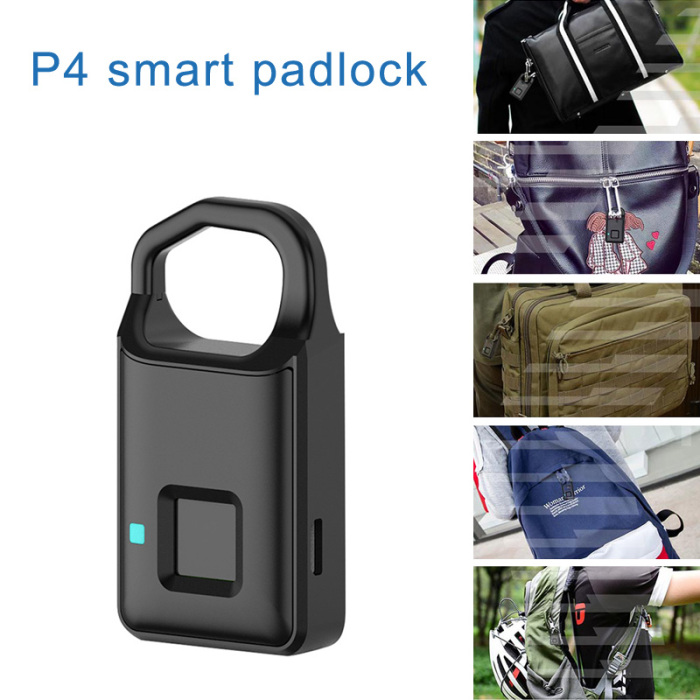 smart electronic padlock fingerprint password lock travel