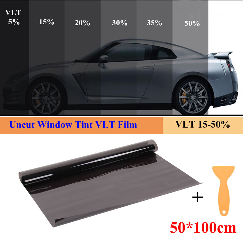 600*50cm Car Window Tint  Glass Sticker Sunshade Film 15% 20% 25% 35% 50%VLT 