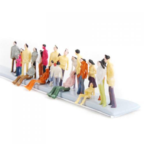 100*Train Scenery Mini Painted Model Figures1:150Standing/Sitting People Mode Z8