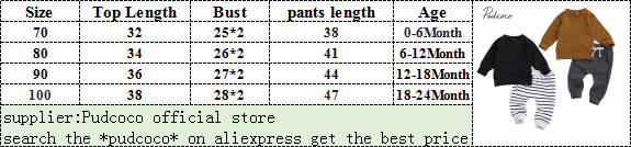 Description Picture 2 of itemInfant Kids Baby Boys 2Pcs Set Clothes Long Sleeve Hoodie Tops Pocket Pants Solid Spring Autumn Outfits