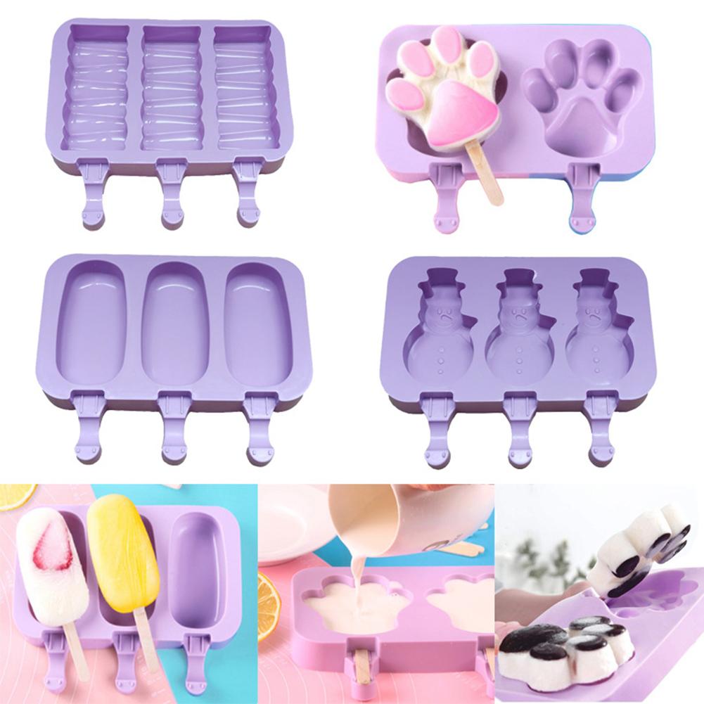 DIY Silicone Ice Cream Cake Mold Ice Lolly Baking Frozen Mould Tray Kitchen Tool 