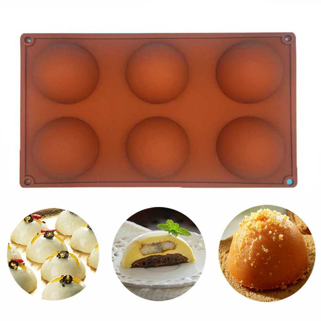 Half Ball Sphere Silicone Cake Mold Muffin Chocolate Baking Hot Moul Cookie V4J7 