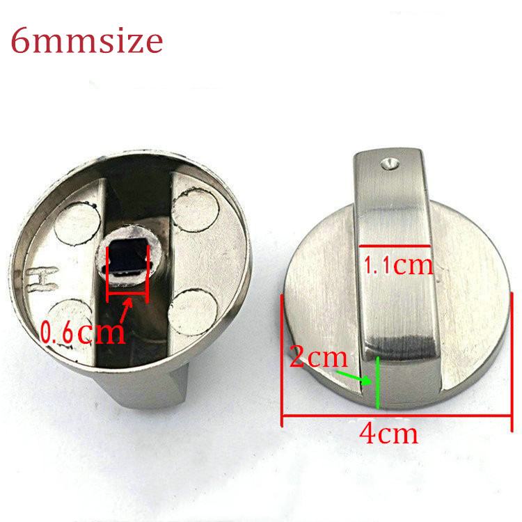 Description Picture 3 of itemMetal Silver Gas Stove Cooker Knobs Adapter Oven Switch Cooking Surface Control Locks Cookware Parts Replacement Universal 6/8mm