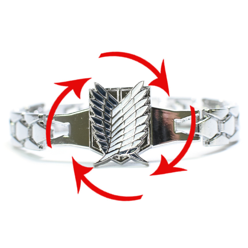 Anime Attack On Titan Scout Legion Bracelet Unisex Pendant Chain Bangle Cosplay