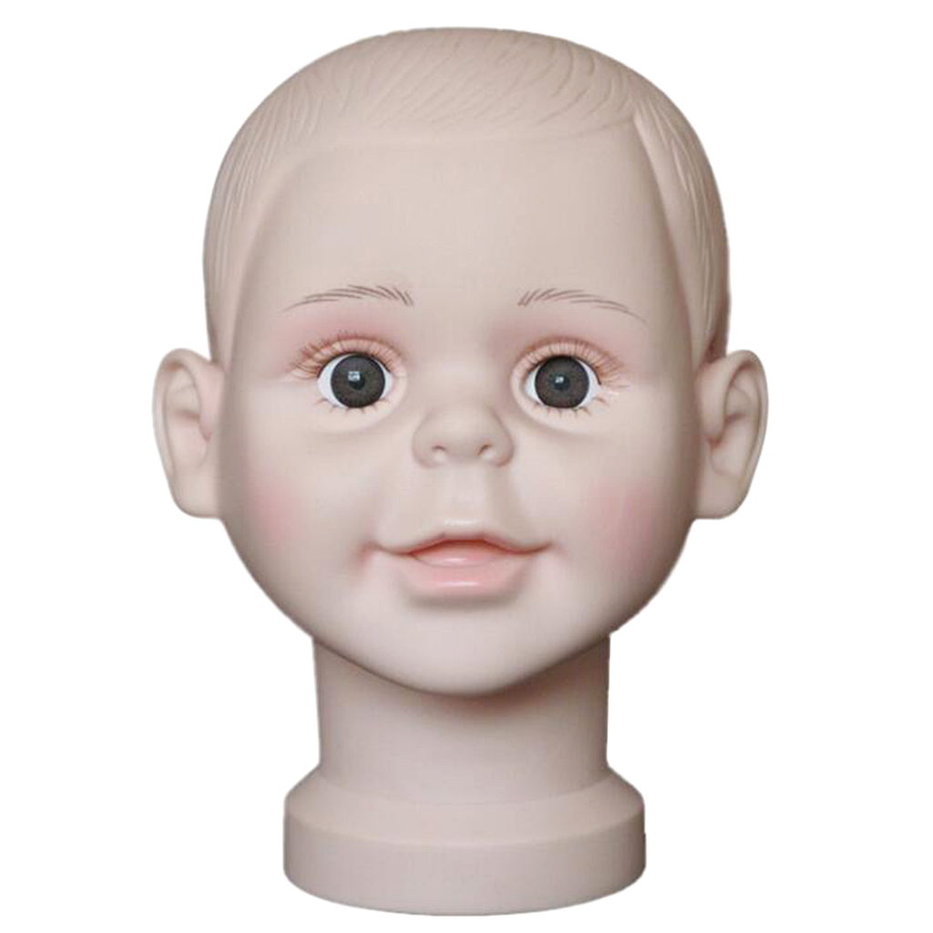 Description Picture 3 of itemPVC Children Mannequin Head Model Wigs Hat Stand Glasses Scarf Cap Display Holder