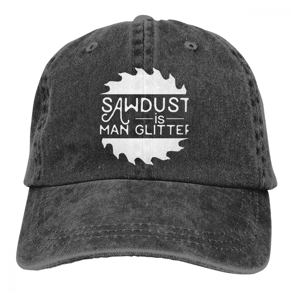 sawdust is man glitter casquette black unisex mens womens denim