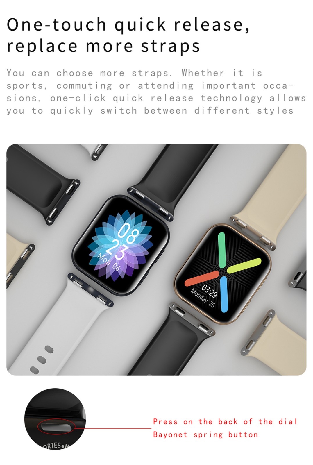 Ck68 smart Bracelet temperature monitoring 1.54 inch heart rate multi