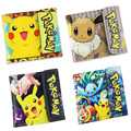 Japanese Anime Pocket Monster Wallet Colorful Printing Pikachu Eevee PU Short Purse