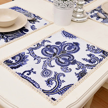 4pcs/lot 30x40cm Rectangle Table Dinner Mat Home Textile Dining Mat Bowl Pads Kitchen Accessories