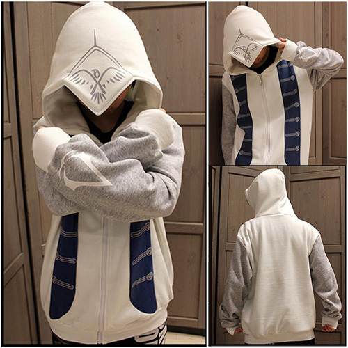 40 40 New Assassins Creed III 40 Connor Hoodie Cosplay Costume Custom Assassin's Creed Hood Pattern 40 40 New Assassins Creed III 40 Connor Hoodie Cosplay Costume Custom Assassin's Creed Hood Pattern