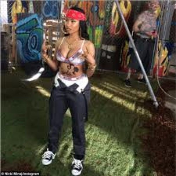 cfb8xt-l-610x610-jeans-nicki+minaj-bandana+print-moschino-trainers-converse-red-dark+blue-music+video-trousers-crop+tops-white-graffiti-swag-urban-black-swimwear-underwear-briefs-bra