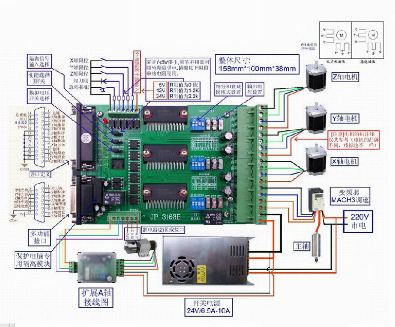 3 Axis Stepper Motor Driver Tb6560 Wiring