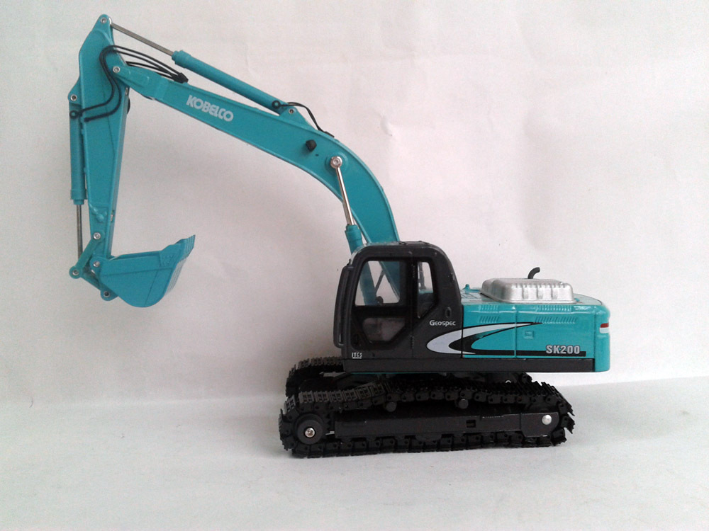 blue toy excavator