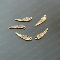 (18296)Fashion Jewelry Findings,Accessories,charm,pendant,Alloy Antique Gold 21.5*7MM Wing 50PCS