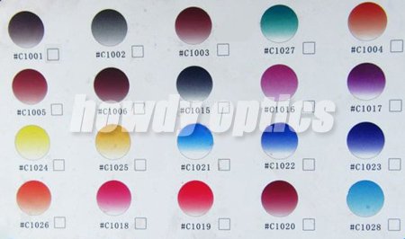 Eyeglass Lens Tint Color Chart
