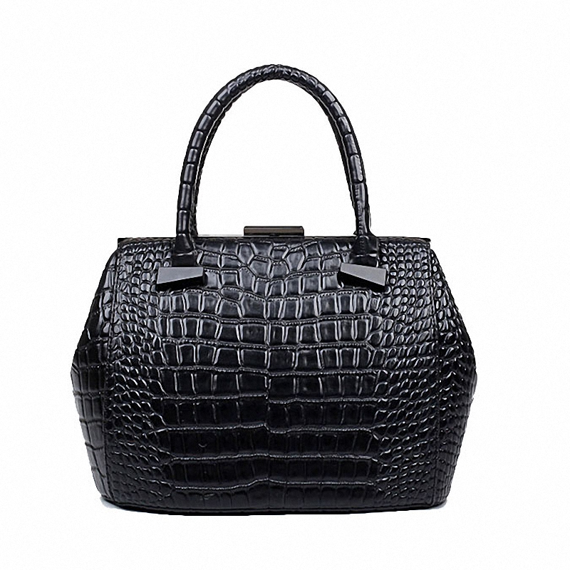 2016 Fashion High Quality PU Leather Crocodile Pattern Women Clip Handbags Designer Ladies Large Crossbody Bags