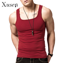 Mens Bodybuilding Tank Tops 2016 New Square Collar Tank Top Shirt Fitness Men Summer Vest Gym Clothing Singlet 8 Colors M-3XL