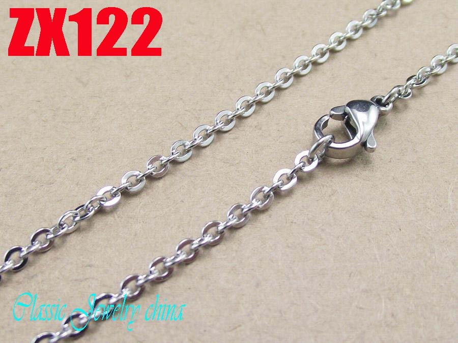 750mm (29.3Inch) length 2mm 316L stainless steel fashion cross chain Jewelry man male necklace chains ZX122