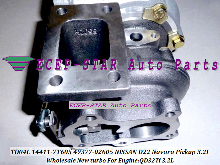 turbocharger TD04L 14411-7T605 49377-02605 NISSAN D22 Navara Pickup 3.2L QD32Ti 3.2L