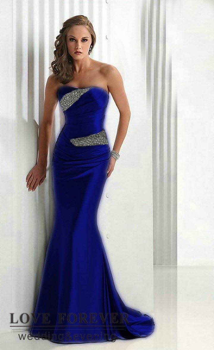 dark blue and silver dress