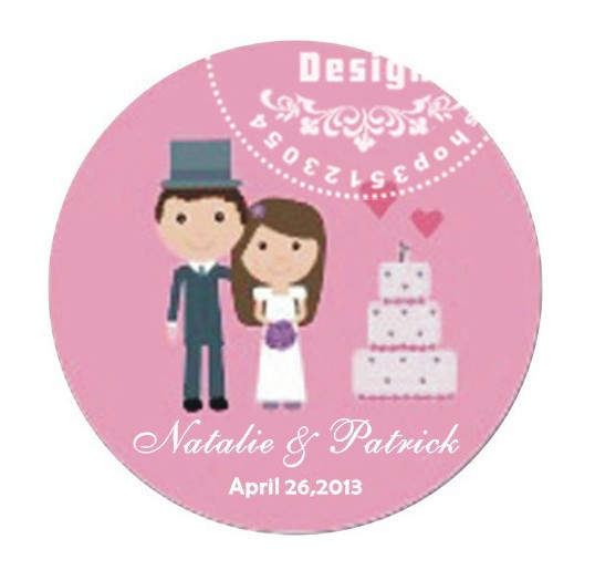 Sticker for wedding gift