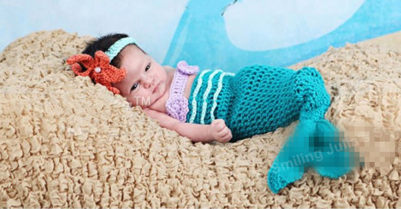 Hechos a mano de la sirena bebé infantil de la muchacha de tres ... Hechos a mano de la sirena bebé infantil de la muchacha de tres ...