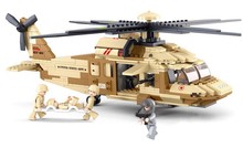 SLUBAN Air force Military Battle UH-60L Black Hawk helicopter Construction Model Bricks compatible with legoe