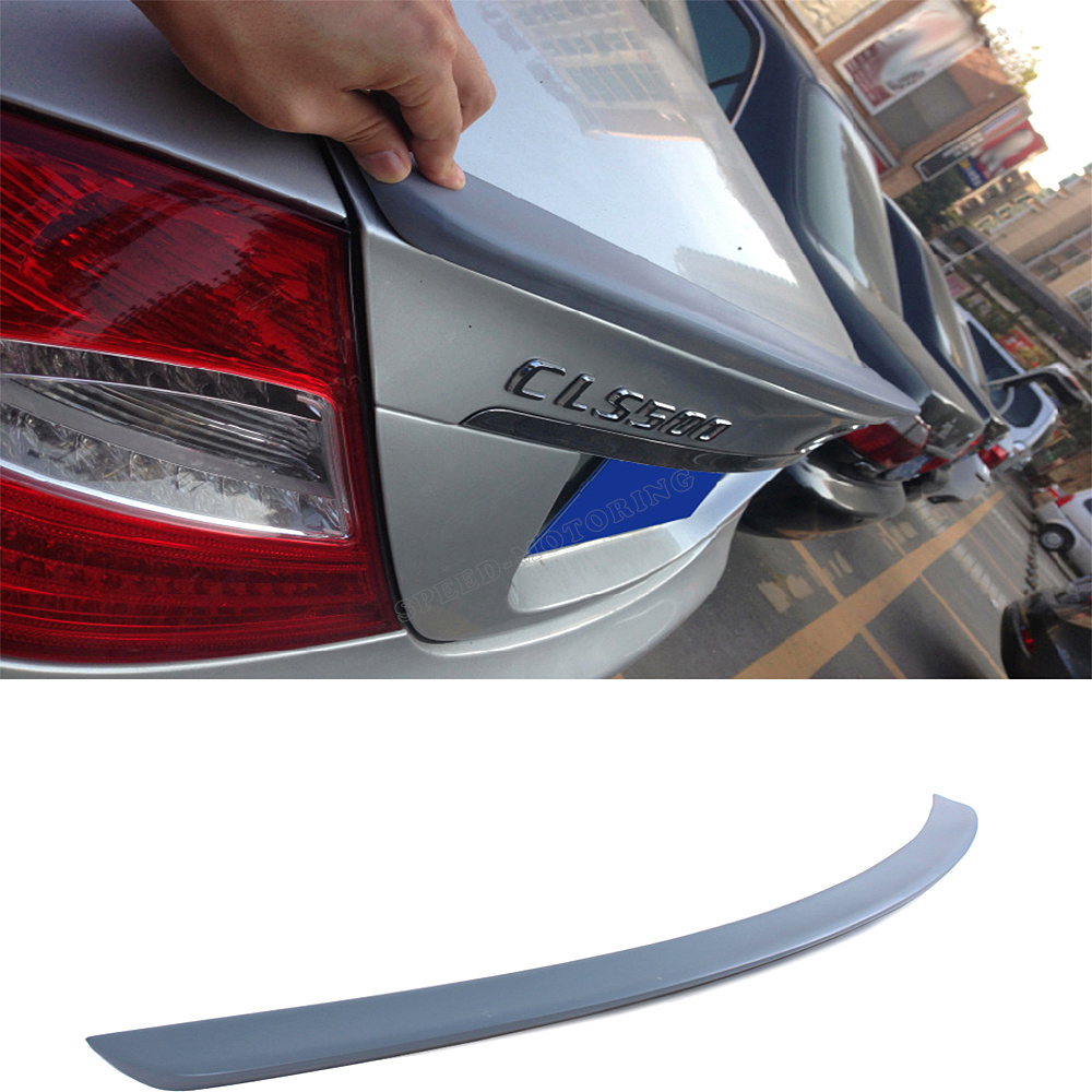 Unpainted grey primer W219 AMG PU car rear trunk lip auto rear spoiler boot wing lip for Mercedes Benz Fits:2006-2010 W219