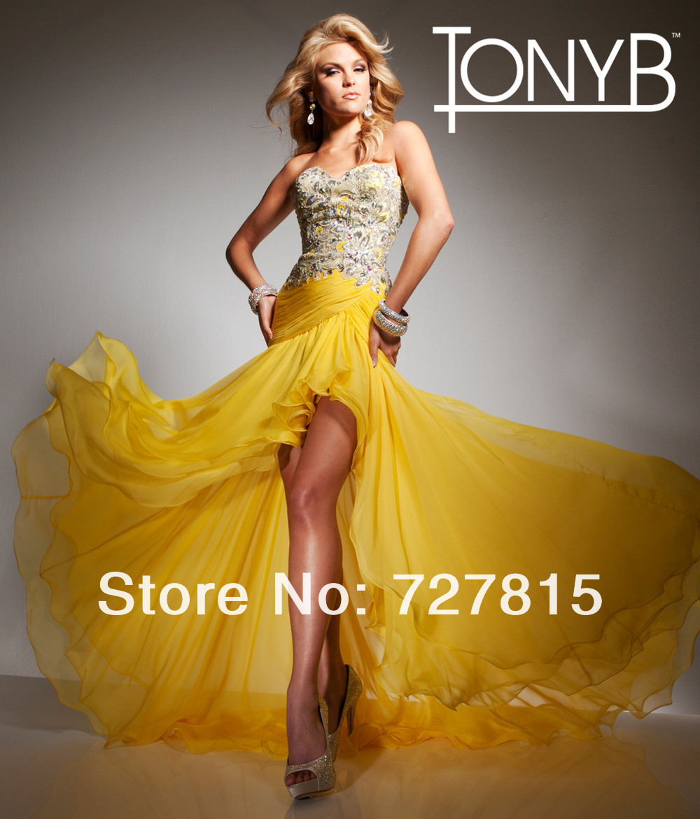 2014 Yellow Prom Dresses