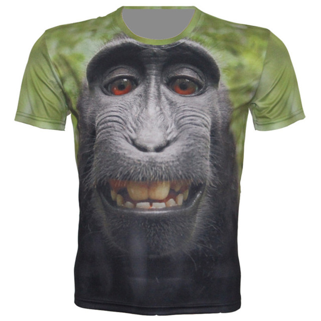 Лето 2016 новых 3D футболки мужчины / женщины забавные животных лошадь обезьяна череп цветок печать футболки мужская хип-хоп топы тройник BM027